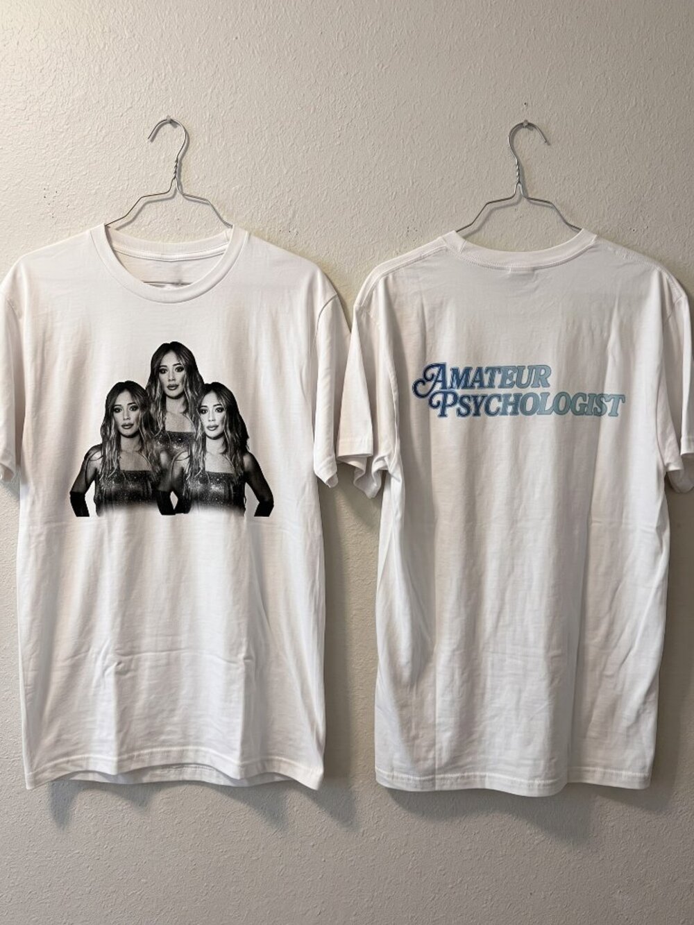 Hilary Duff The Lucky Me Tour Amateur Psychologist T-shirt Reprint